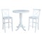 International Concepts Round 36 in Round Top Pedestal Table, 40.9 inH, White, 36 in W, 36 in L, 40.9 in H, Wood, White K08-36RT-6B-2 - alternate 2